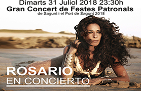 Rosario Flores actua esta nit com a plat fort de les festes patronals
