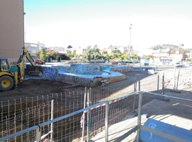 S'inicien obres d'urbanització en un espai sobrant entre el Trinquet i el Pavelló