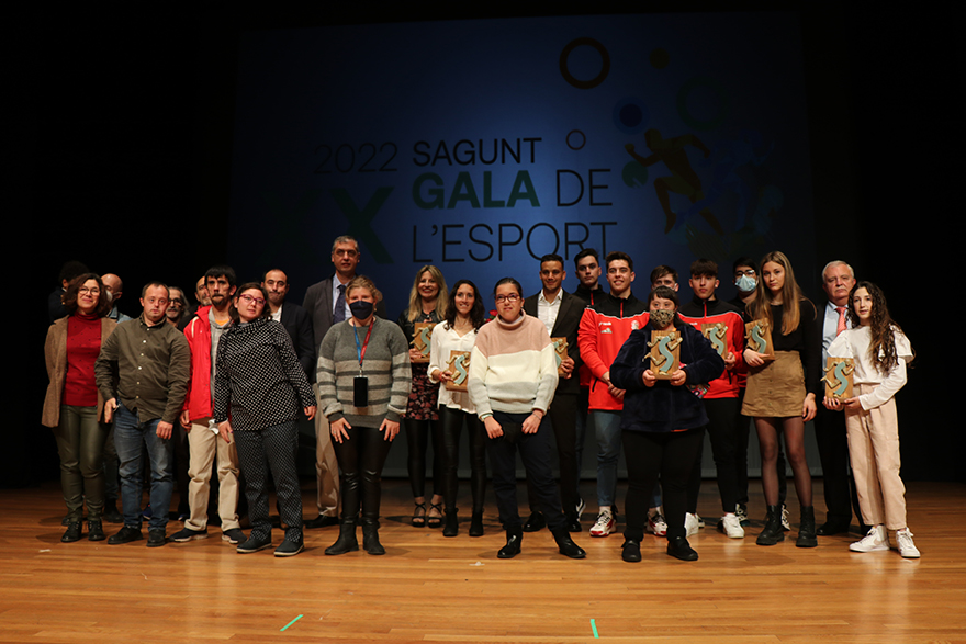 Sagunt culmina la seua Setmana de l'Esport 2022 amb el reconeixement als i les esportistes que més han destacat esta temporada en la XX Gala de l'Esport