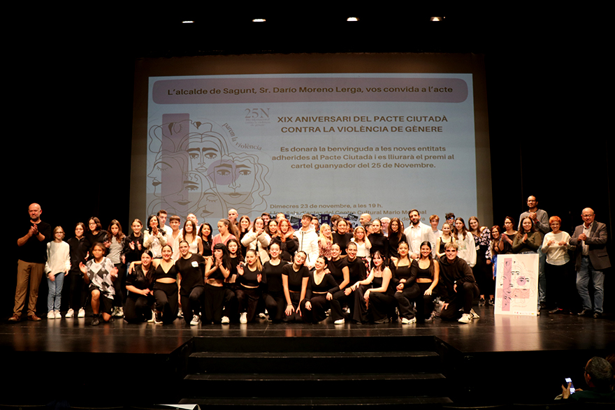 Sagunt celebra els 19 anys de Pacte Ciutadà contra la Violència de Gènere amb actuacions, performances i l'adhesió de huit noves entitats