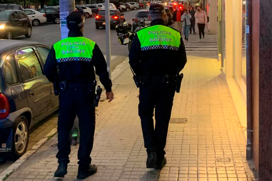 La Policia Local de Sagunt deté un home per un presumpte delicte de violència de gènere