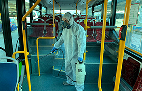 Sagunt realitza tractaments de desinfecció d'autobusos i reforça la seua neteja