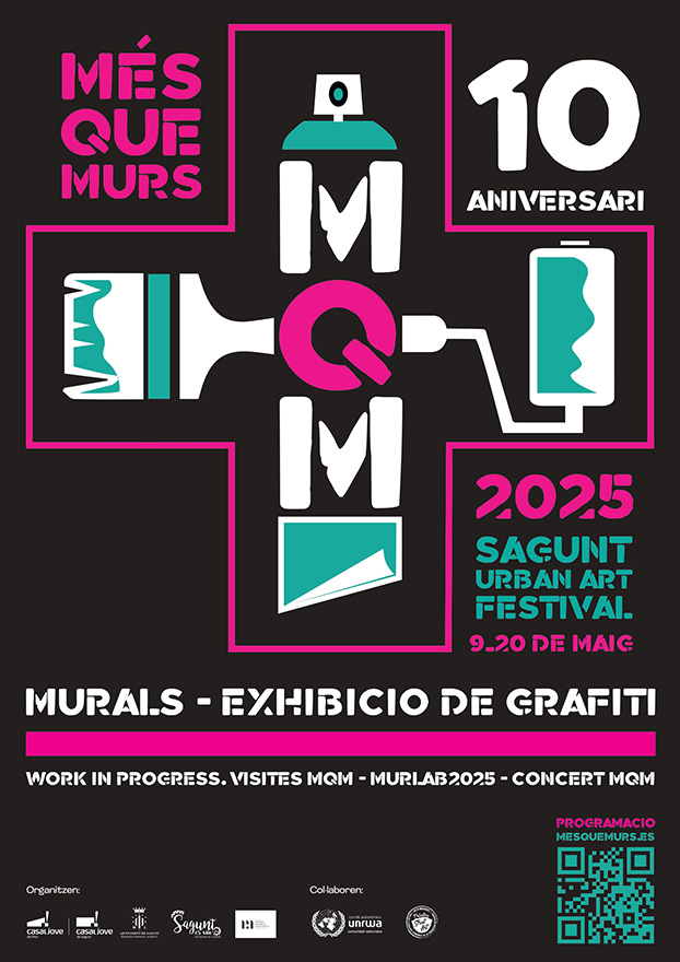 La desena edició del festival d'art urbà Més Que Murs comença esta setmana