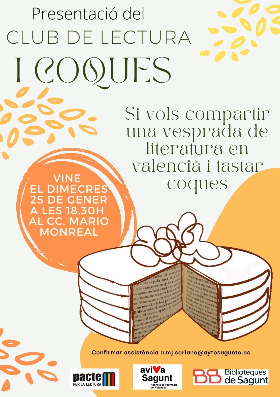 Naix el ‘Club de Lectura i Coques’, on es compartiran vesprades de literatura en valencià i tast de coques