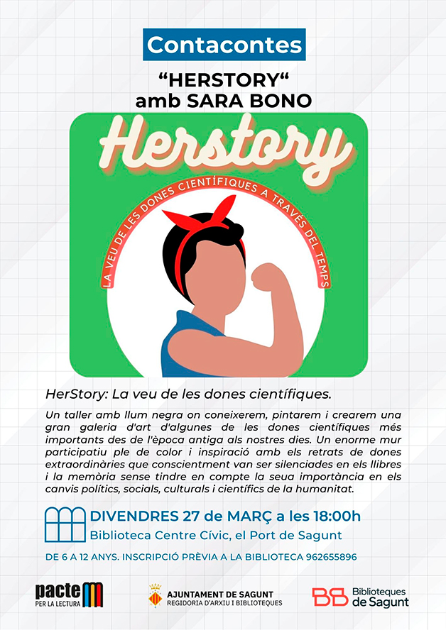Contacontes per a públic infantil 'Herstory, la veu de les dones científiques', amb Sara Bono, al Port de Sagunt