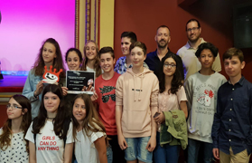 Els alumnes de l'Escola Municipal de Teatre de Sagunt recullen el guardó dels Premis Buero de Teatre Jove