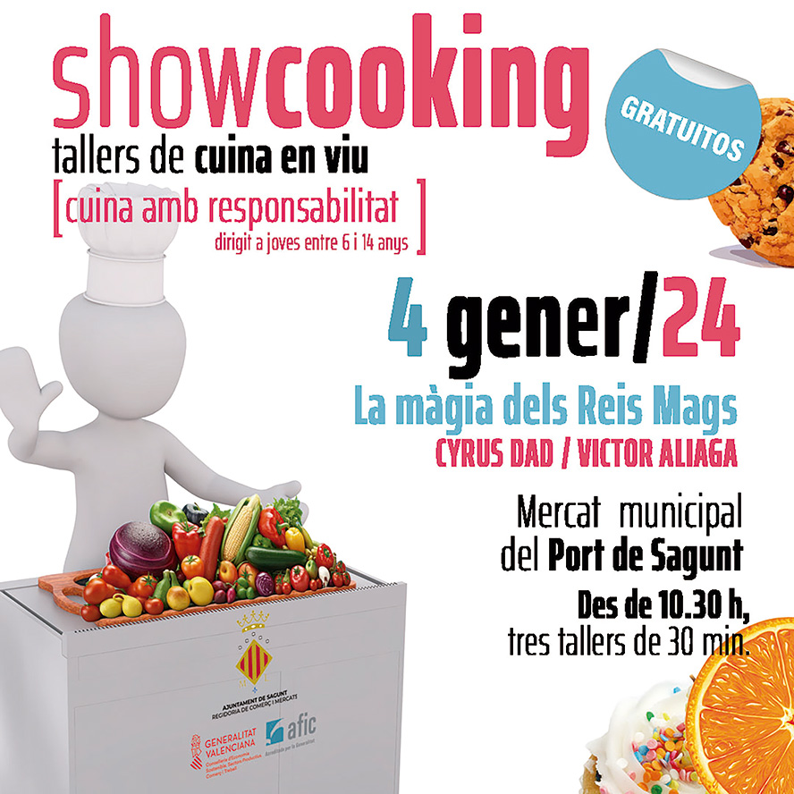 Els mercats municipals acullen demà i despús-demà tallers de 'showcooking' i gladiatura