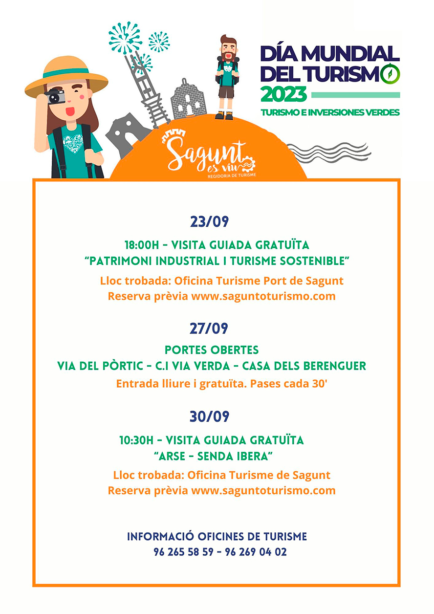 Sagunt celebra el Dia Mundial del Turisme amb activitats gratuïtes