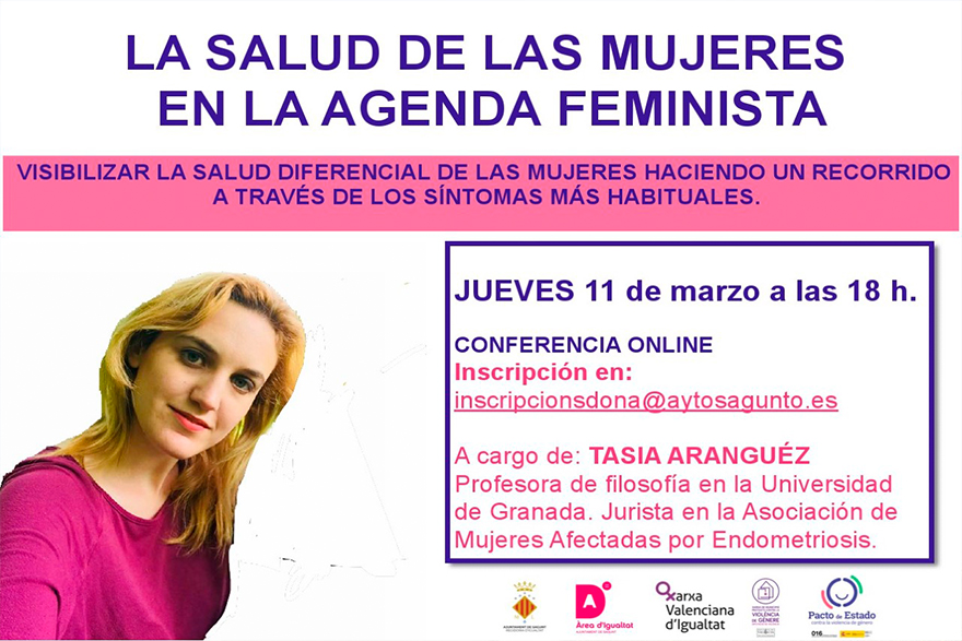 ‘La salut de les dones en l'agenda feminista’ és la videoconferència que tindrà lloc dijous que ve dins del programa del 8M