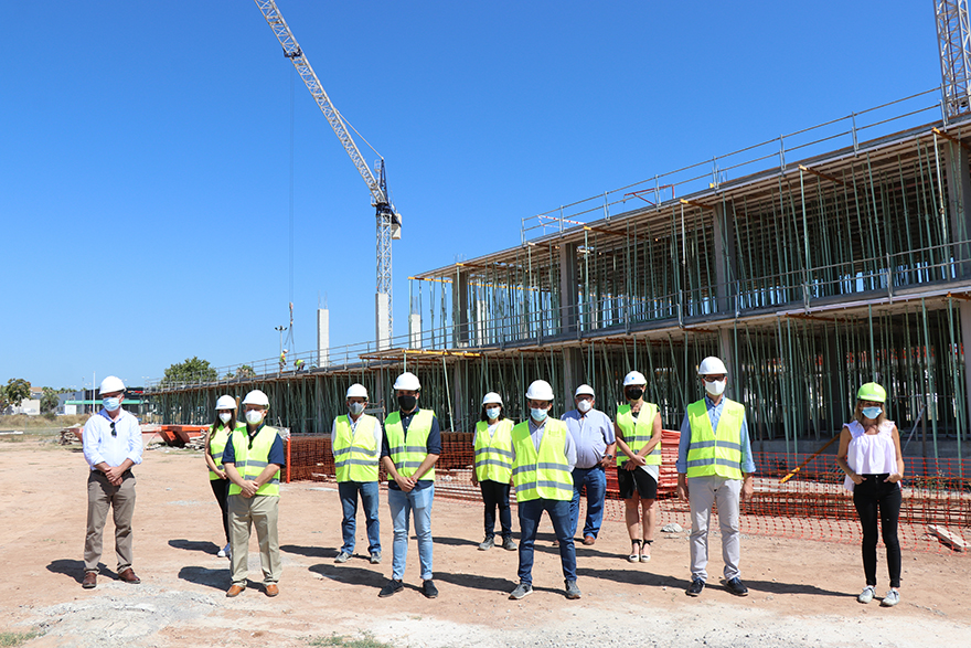 Les obres de construcció de l'IES núm. 5 avancen a bon ritme i l'estructura ja és visible
