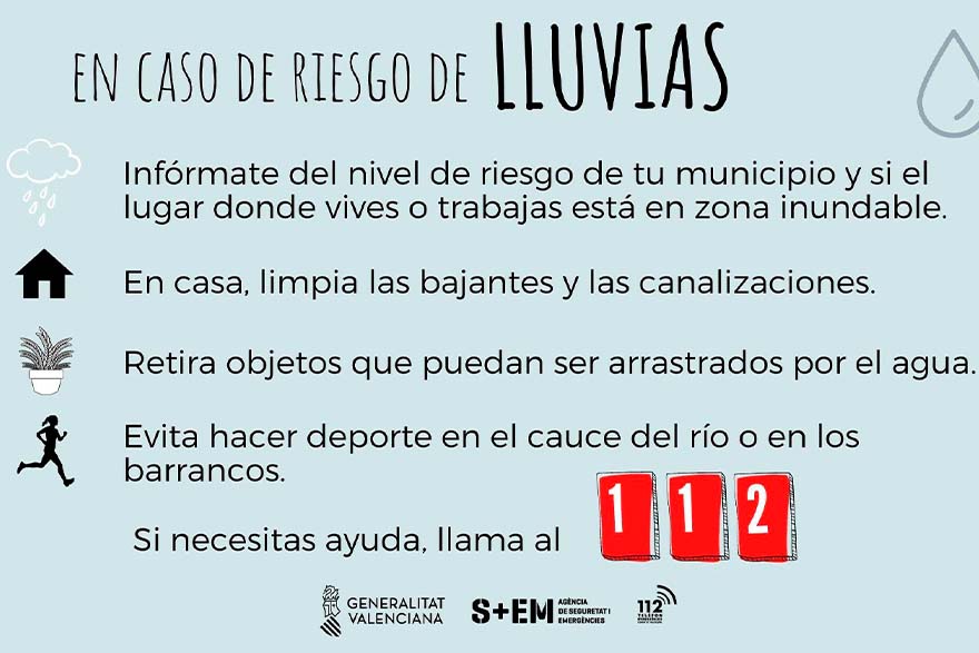 L'Ajuntament de Sagunt activa les tasques de prevenció davant l'alerta per fortes pluges previstes per a esta setmana