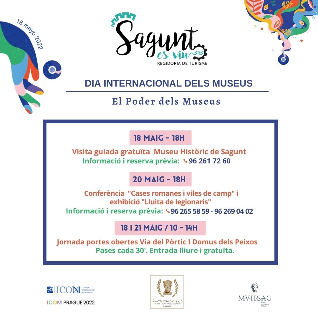 Sagunt celebra el Dia Internacional dels Museus en els espais arqueològics Via del Pòrtic i Domus dels Peixos