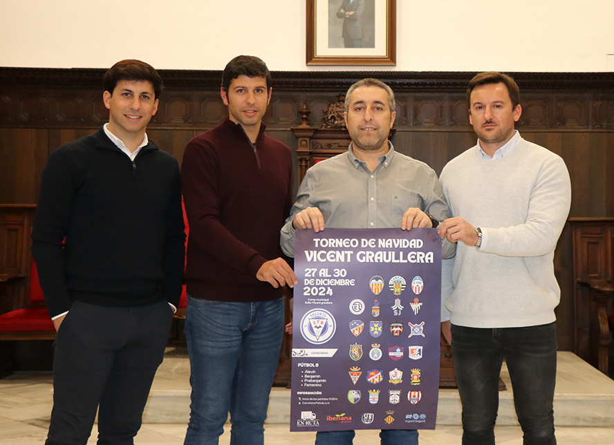 El Fútbol Base Sagunto i l'Ajuntament presenten el Torneig de Nadal Vicent Graullera