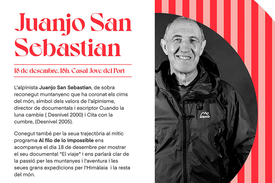 El documental ‘El viaje’ sobre la vida de l'alpinista Juanjo San Sebastián es projectarà en el PuntoDOC dissabte que ve