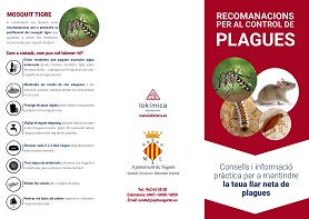 La delegació de Sanitat oferix una sèrie de consells i informació pràctica perquè la ciutadania puga controlar les diverses plagues