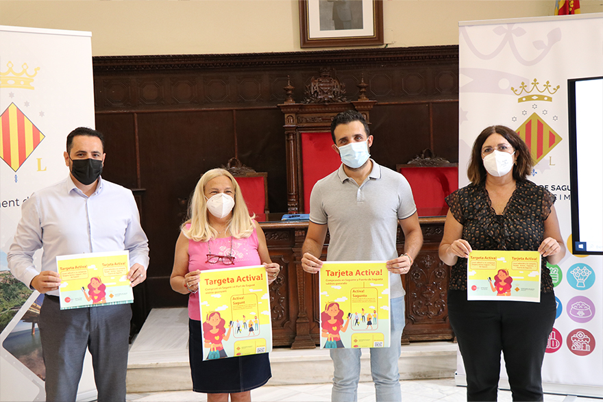 L'Ajuntament de Sagunt presenta la campanya de comerç local Targeta Activa Sagunt 2021 per a la qual destina 45.000 euros