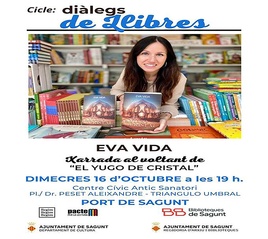 Eva Vida presenta 'El yugo de cristal' en el cicle municipal Diàleg de llibres
