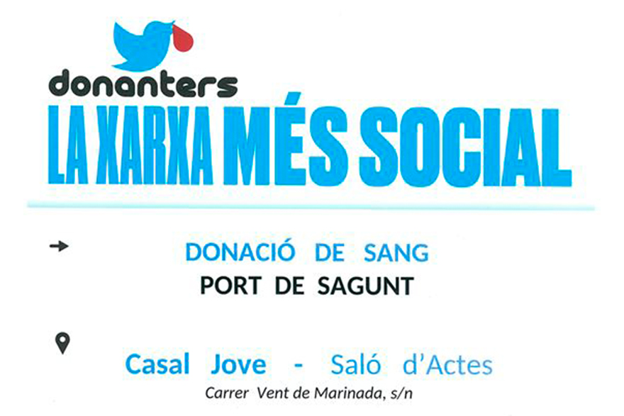 El Casal Jove albergarà el pròxim 27 de setembre una jornada de donació de sang