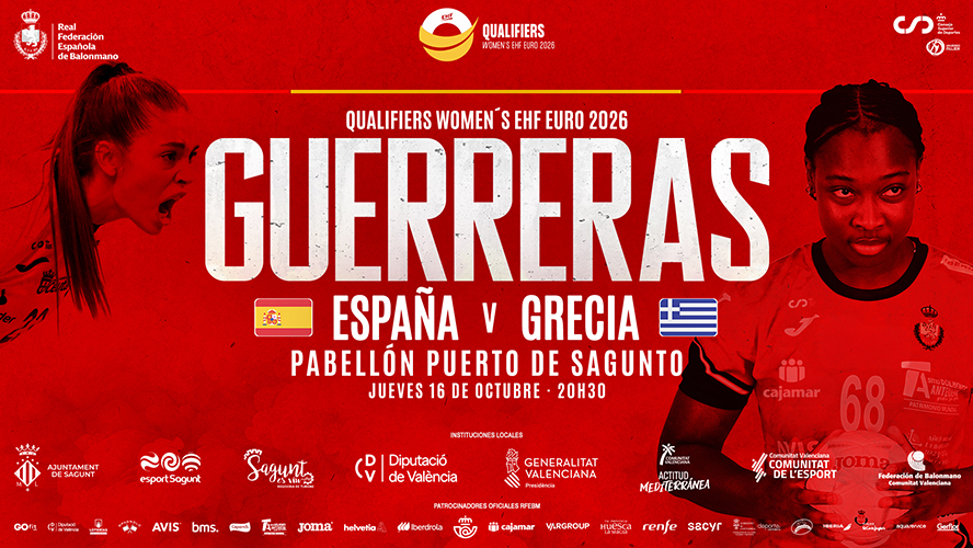 El partit d'handbol femení España-Grècia es disputa al Port de Sagunt el 16 d'octubre