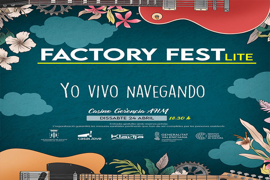 Dissabte continuen els concerts del Factory Fest Lite amb l'actuació del grup ‘Yo Vivo Navegando’