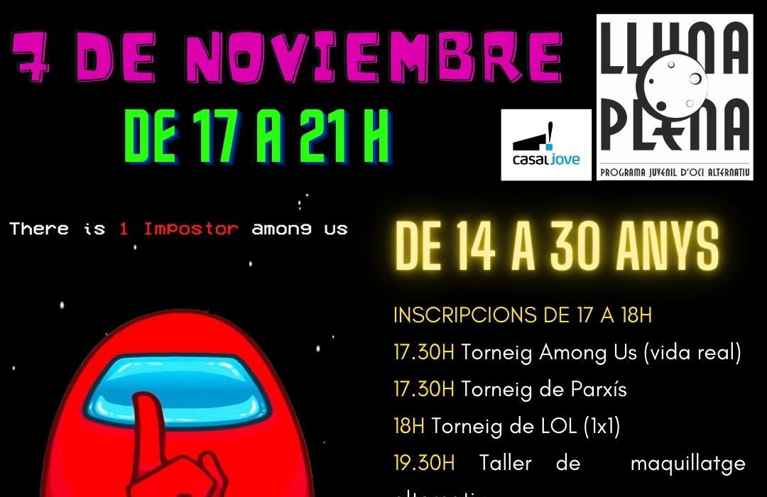 Torna Lluna Plena amb activitats i tallers per als més jóvens al Casal Jove