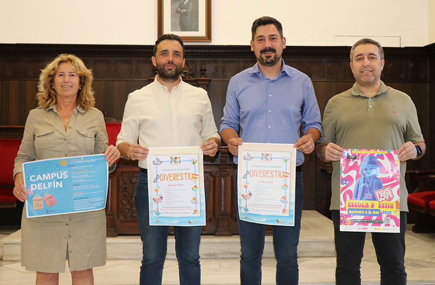 L'Ajuntament de Sagunt presenta el Campus Delfín, l'Escola d’Estiu i el Diverestiu d'este estiu