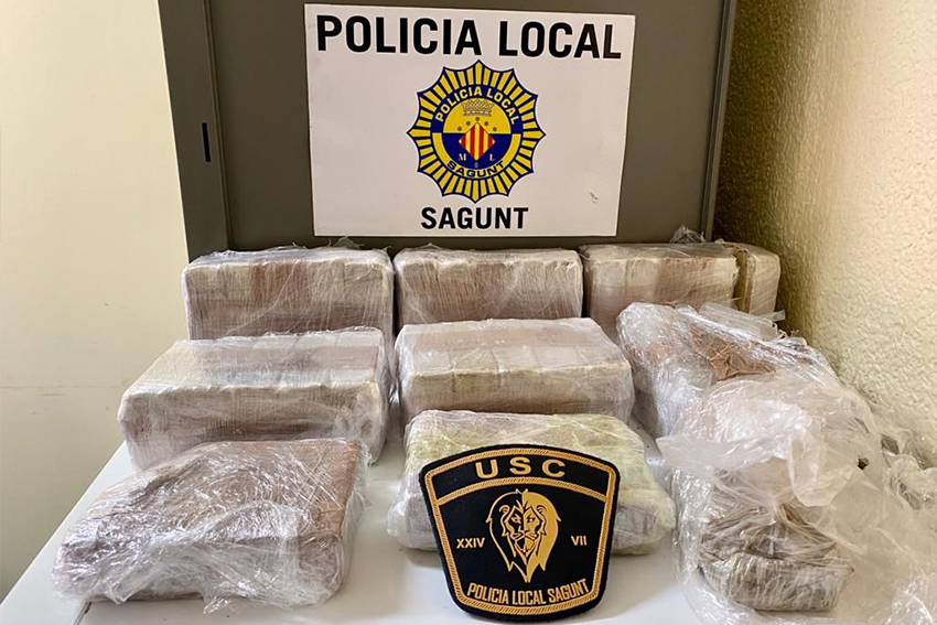 La Policia Local de Sagunt deté dos persones per un presumpte delicte de tràfic de drogues