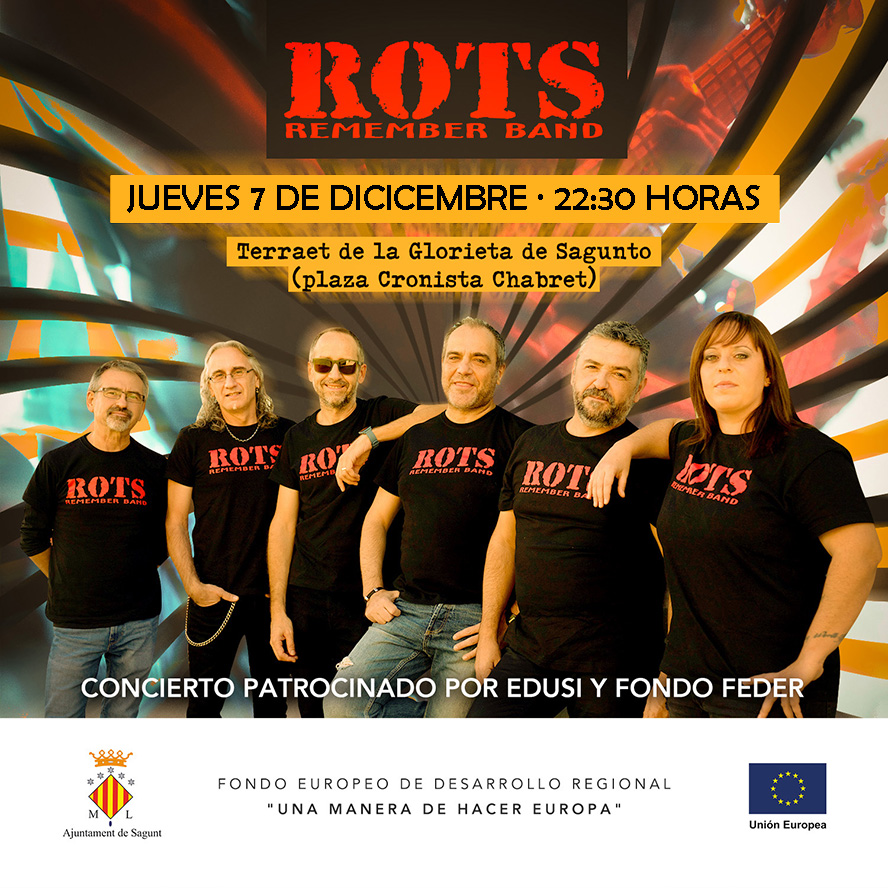 El concert de la Rots Remember Band com a tancament de les principals inversions finançades per la Unió Europea tindrà lloc la nit de dijous
