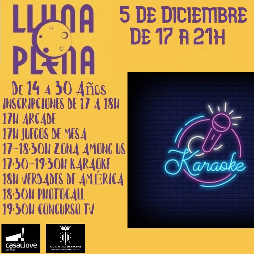 El Casal Jove acollirà dissabte que ve l'última activitat del programa d'oci alternatiu Lluna Plena