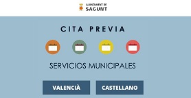 L'Ajuntament de Sagunt posa a la disposició de la ciutadania el servici d'Agendes de Cita Prèvia en la web municipal