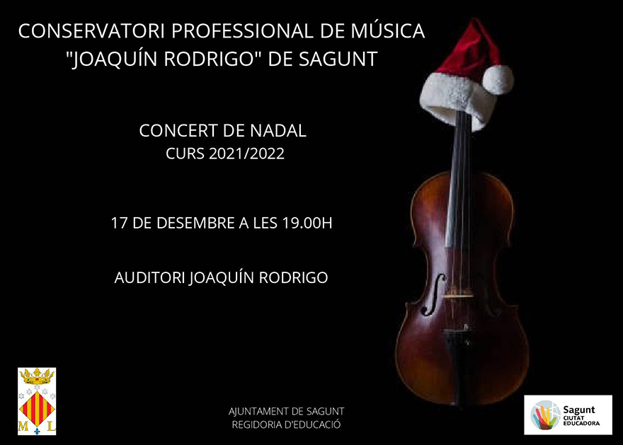 El Conservatori Joaquín Rodrigo celebra este divendres el seu tradicional 'Concert de Nadal'
