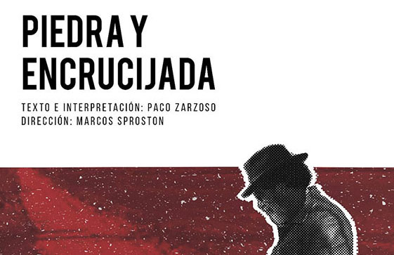 Paco Zarzoso interpreta la seua obra de teatre ‘Piedra y encrucijada’ en el Centre Cultural Mario Monreal de Sagunt