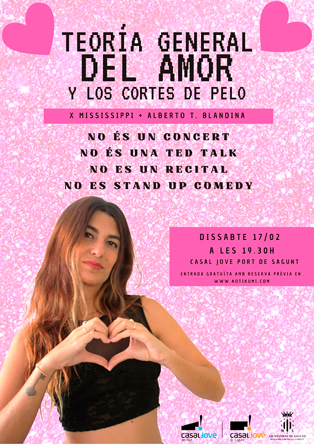 La poeta Mississipi escenifica 'Teoría general del amor y los cortes de pelo' en el Casal Jove del Port de Sagunt