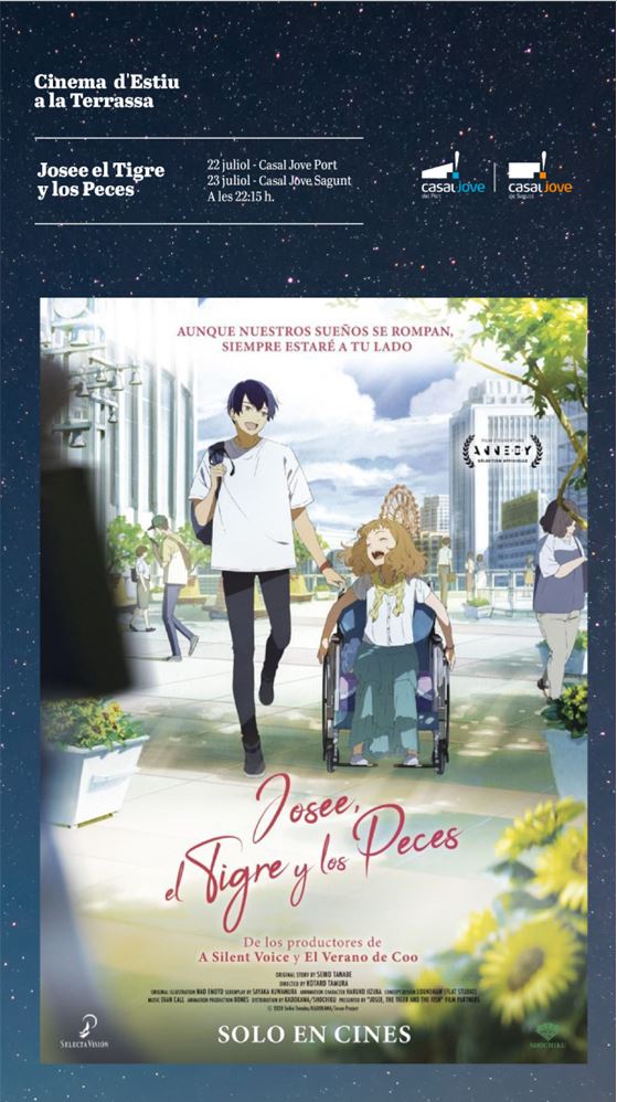 Continua el Cinema d'Estiu amb la pel·lícula d'animació japonesa Josee, el Tigre y los Peces