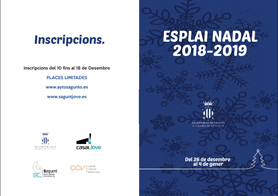 ‘Esplai de Nadal’ arriba estes vacances per als xiquets i xiquetes, entre 3 i 12 anys, del municipi 