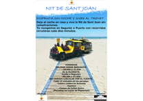 La delegació de Platges posarà a la disposició dels ciutadans un trenet Sagunt – Port per a la Nit de Sant Joan