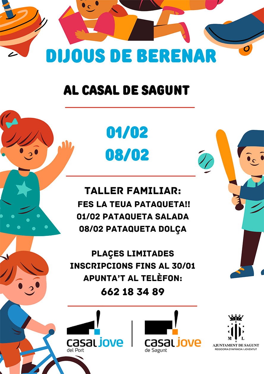 Taller de Pataqueta en el Casal Jove de Sagunt per a menors de huit anys