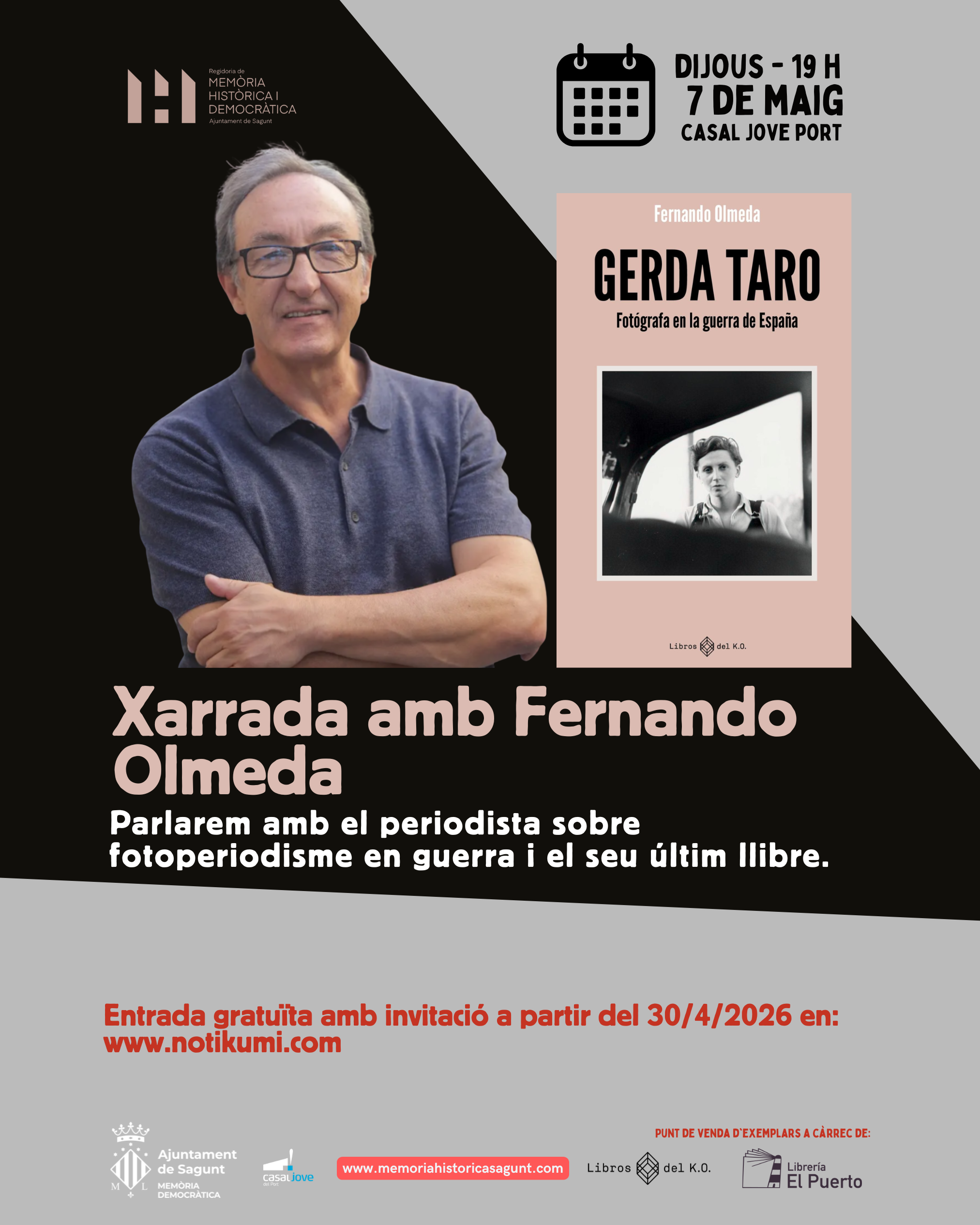Charla con el periodista Fernando Olmeda sobre la figura de Gerda Taro