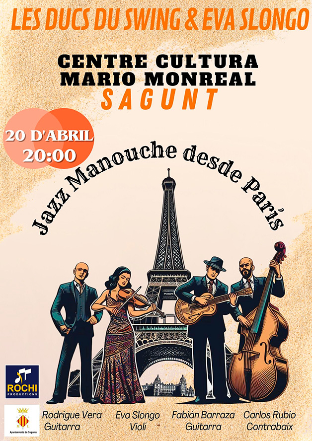Les Ducs du Swing & Eva Slongo interpreten el concert "Jazz Manouche desde París"
