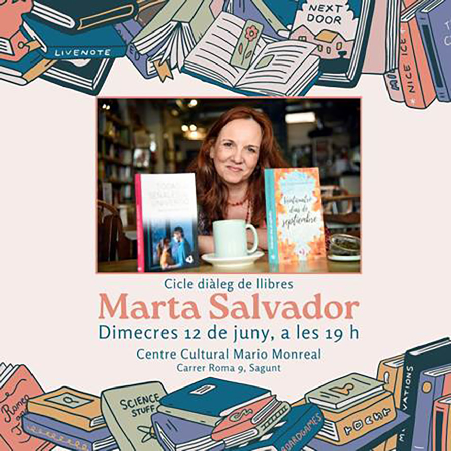 L'escriptora Marta Salvador participarà en el cicle Diàleg de Llibres este dimecres