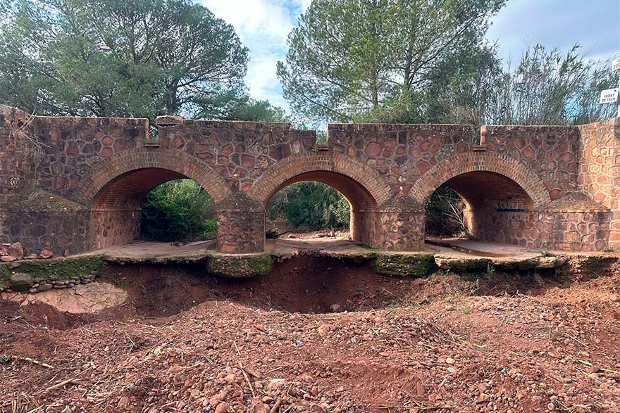 El Consell Local Agrari du a terme treballs de reparació urgent del pont del camí d'Escales