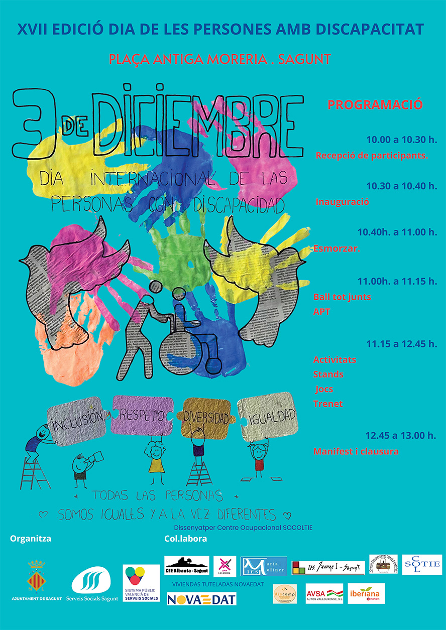 Serveis Socials organitza la XXII edició del Dia Internacional de les Persones amb Discapacitat