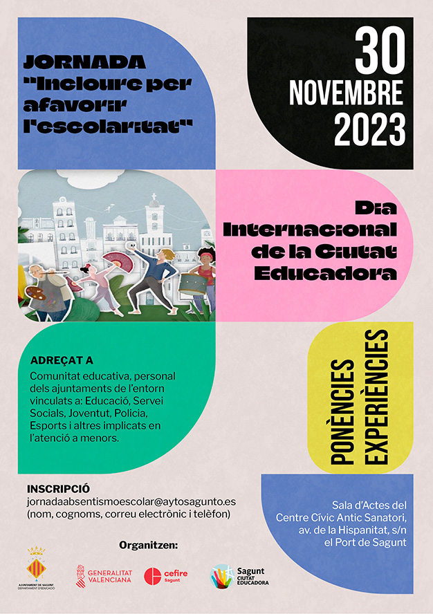 “Incloure per afavorir l'escolaritat”, una jornada amb motiu del Dia Internacional de la Ciutat Educadora