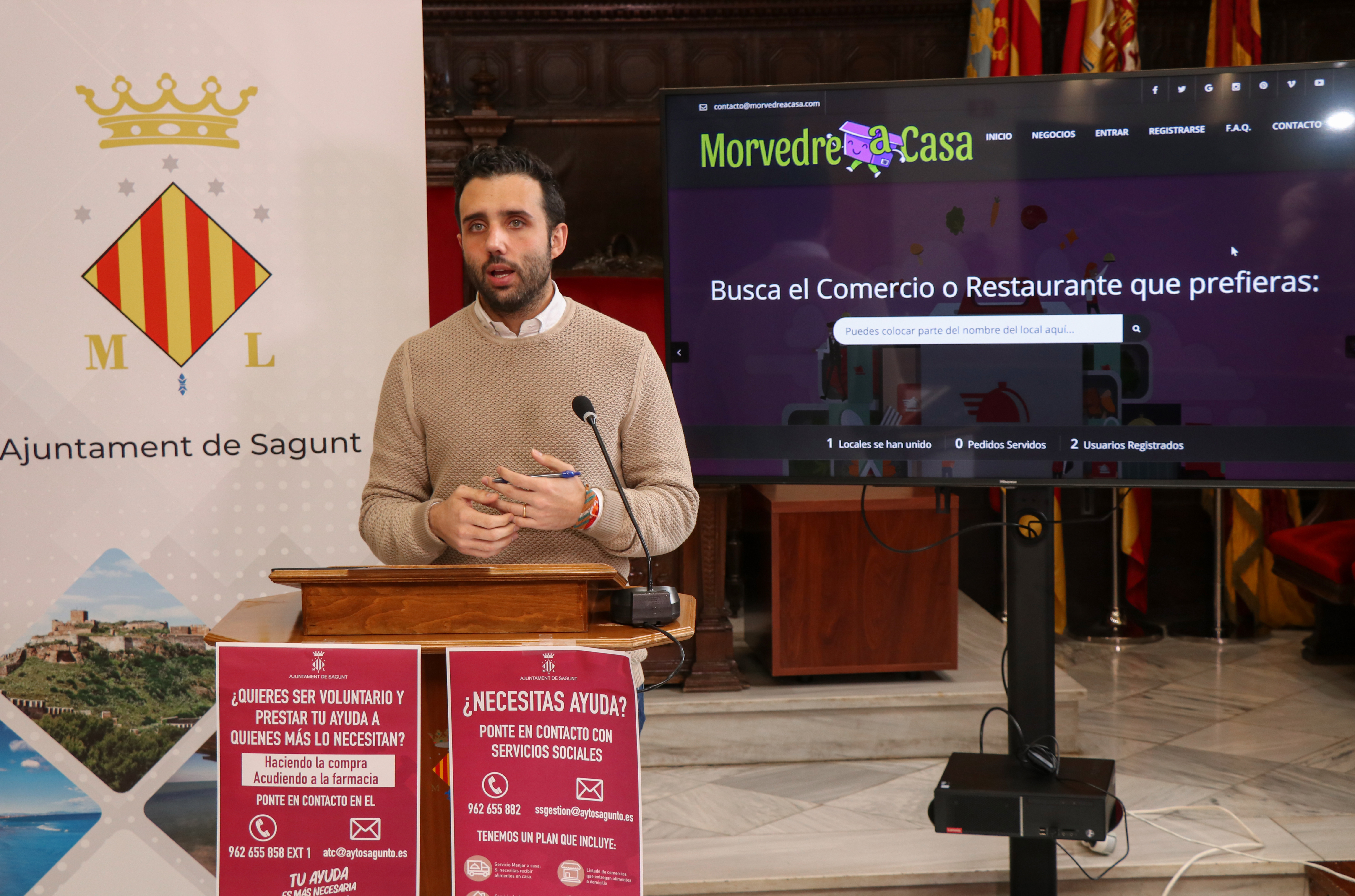 La plataforma Morvedre a Casa que oferix servicis a domicili de comerços i restaurants del municipi ja està disponible