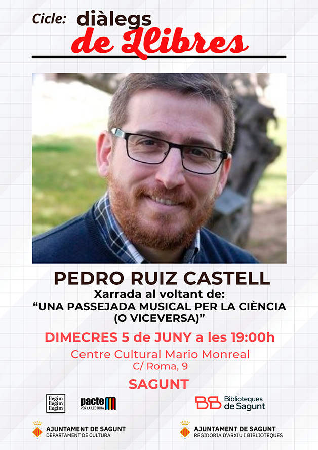 L'escriptor Pedro Ruiz-Castell és el pròxim convidat del cicle literari Diàlegs de Llibres