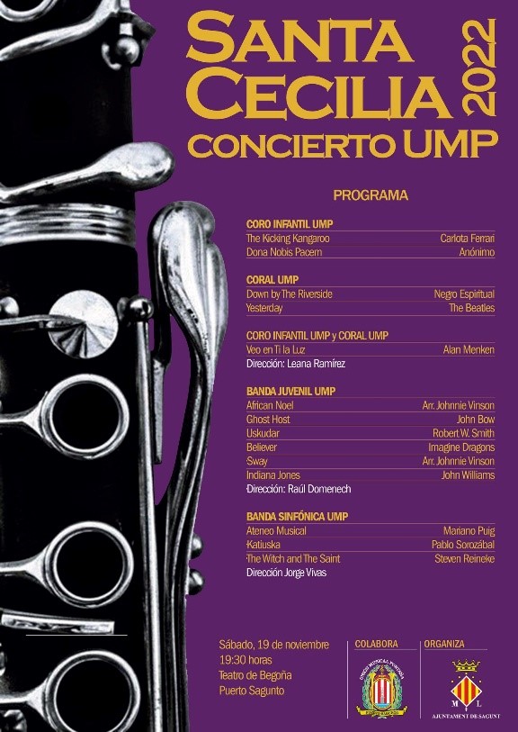 La Unión Musical Porteña oferix el tradicional concert de Santa Cecília este dissabte