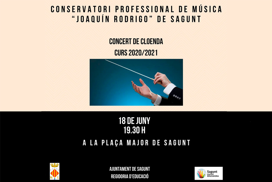 El Conservatori de Música realitza el seu concert de cloenda de curs amb l'Orquestra, la Big band i la Banda