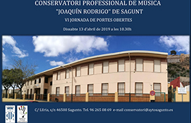 El Conservatori professional de música Joaquín Rodrigo celebra la VI Jornada de portes obertes