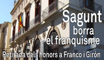L'Ajuntament de Sagunt retira els títols honorífics a José Antonio Girón de Velasco i Francisco Franco Bahamonde