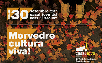 El festival Morvedre Cultura Viva! marcarà l'inici de la tardor amb una jornada festiva i musical